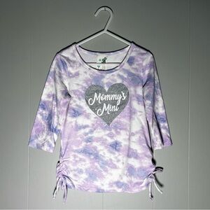 Lily Bleu | Girls Size 5 | “Mommy’s Mini” Purple Tie Dye Camo Ice Dye Scrunchie